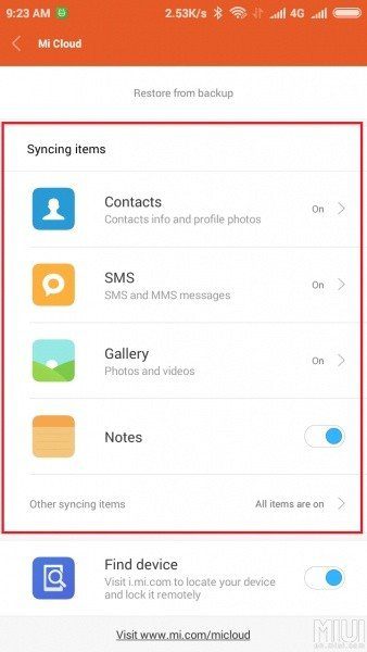 Restore Redmi Phone Data From Mi Cloud Backup
