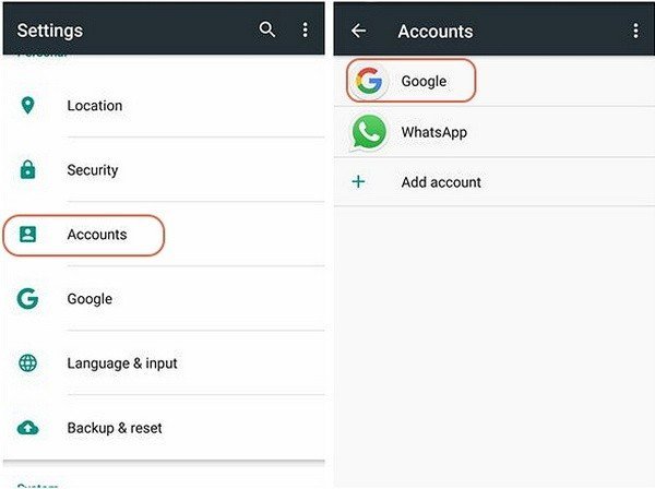 Backup Android Contacts To Gmail