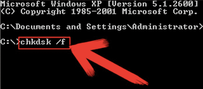 Use CHKDSK Command To Check SD Card