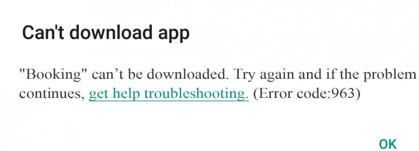 Fix “App could not be downloaded due to error. (963)”