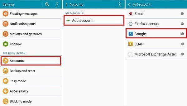Re-Add Google Account On Android