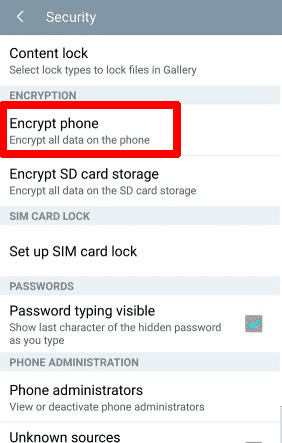Encrypt Android