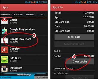 Clear App Cache and Data
