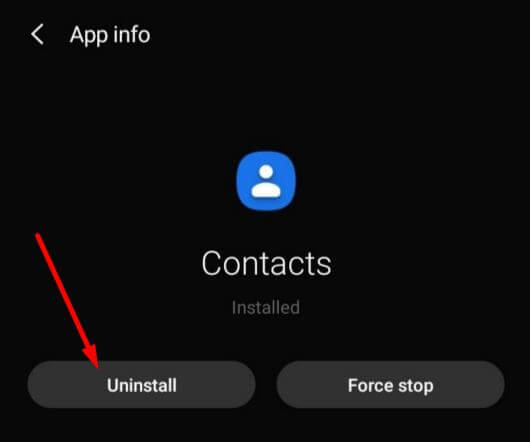 Uninstall Google Contacts