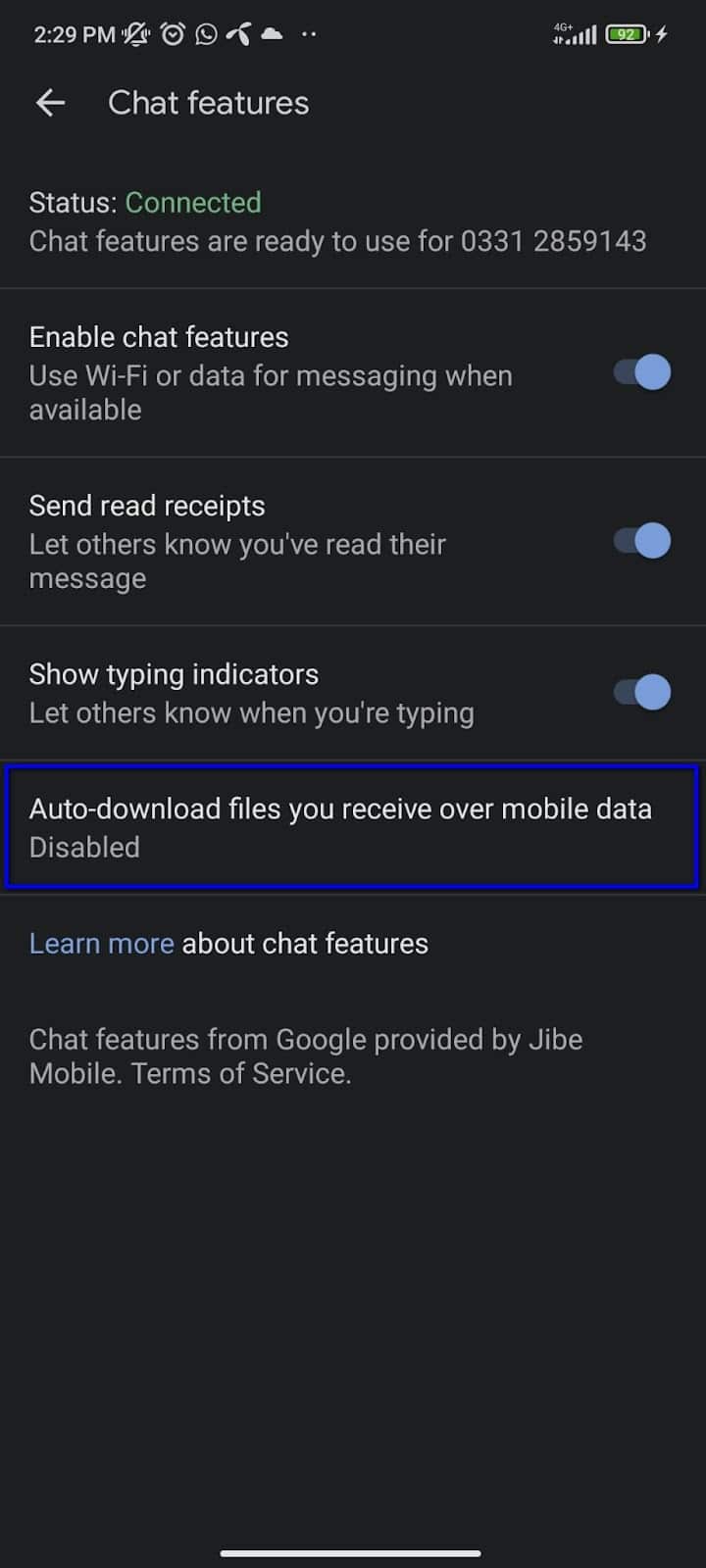 Enable Auto Download To Fix Failed To Download Attachment From Multimedia Message