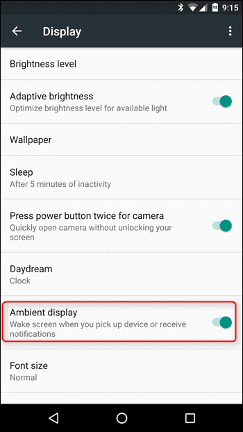 Disable Ambient Display To Fix Google Pixel 6 or 6 Pro Screen Wakes Up Automatically