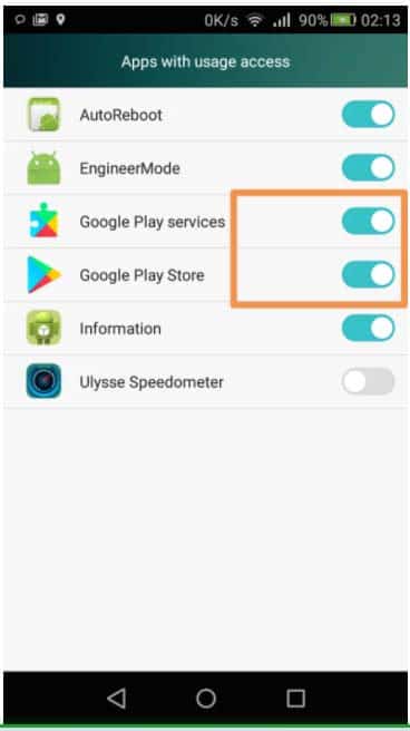 Enable Google Play Store and Google Play Services
