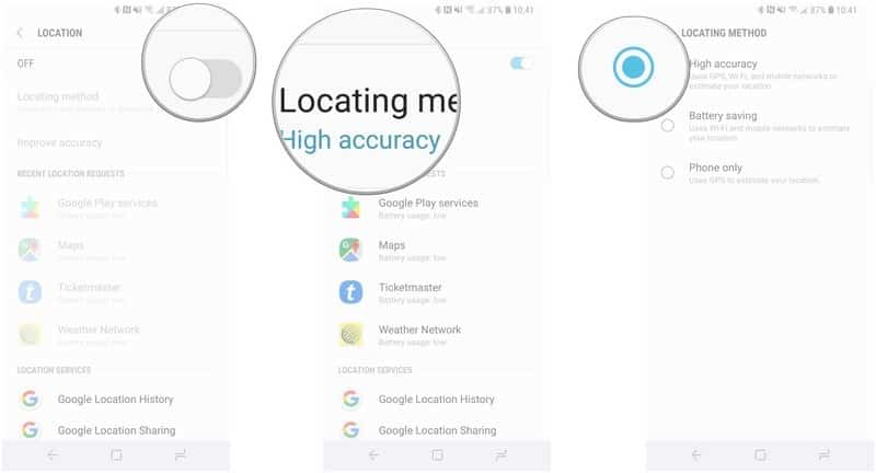 Turn On Improve Location Accuracy Option