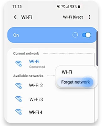 Forget Network And Reconnect