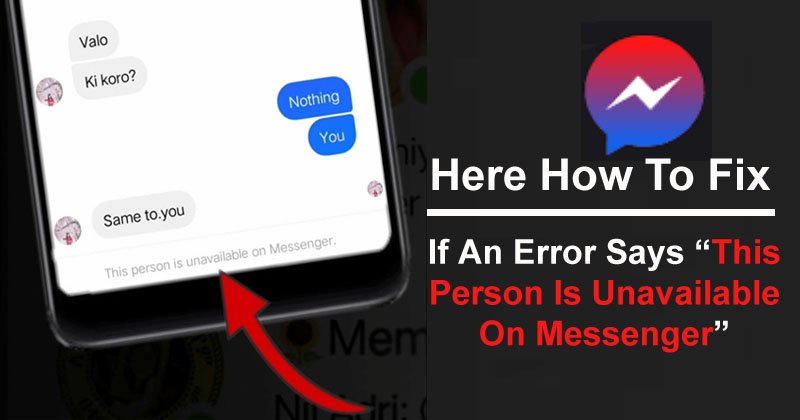 How To Fix This Person Is Unavailable On Messenger