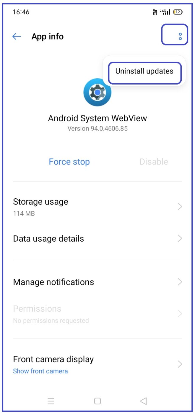 [FIXED] Android System WebView Update Problem
