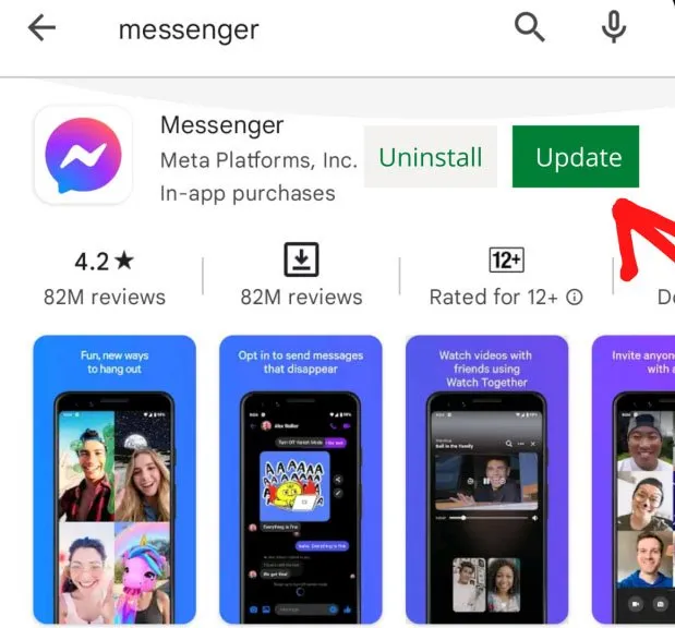 Update Facebook Messenger App On Android