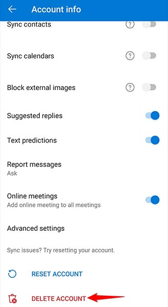 Re Add Outlook Account on Android