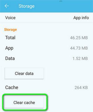 Clear Cache of Google Voice To Fix Google Voice Couldn’t Place Your Call