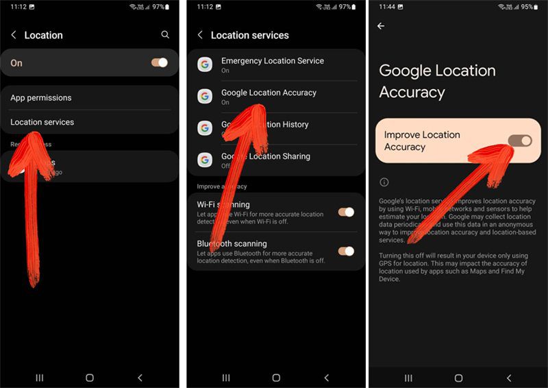Enable Google Location Accuracy On Android To Fix Google Maps Keeps Rerouting
