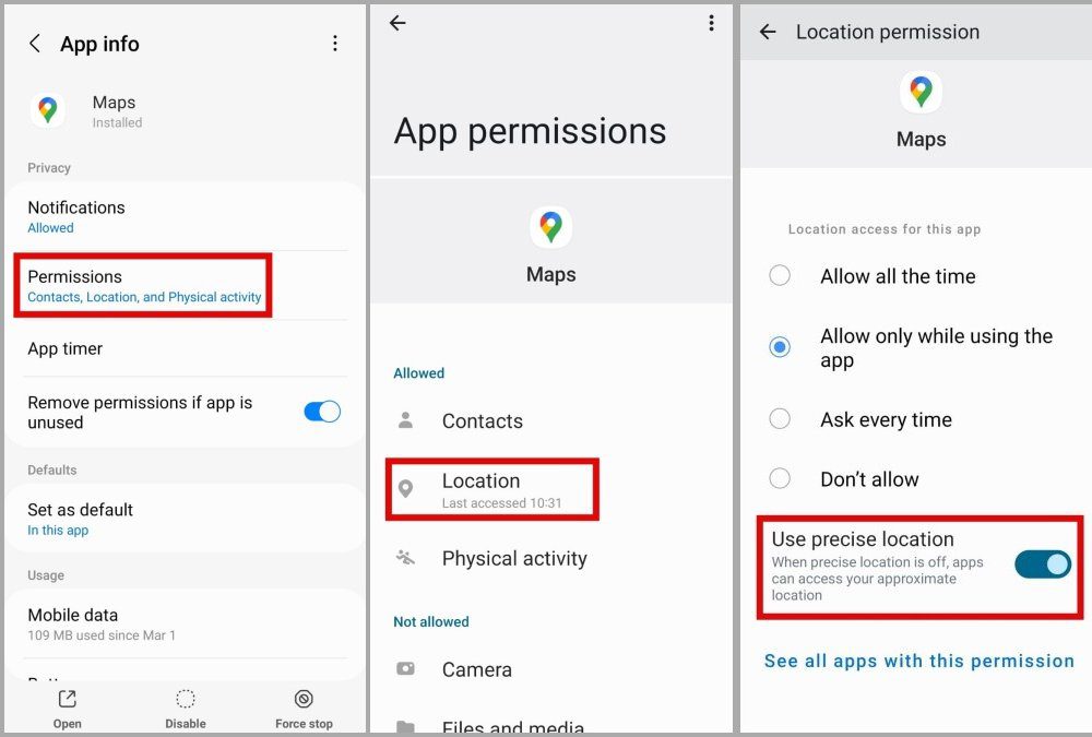 Enable Precise Location Feature For Google Map To Fix Rerouting Issue on Android