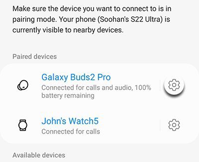 Unpair your and then pair your Galaxy earbuds from your connected device