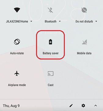 Enable Battery Saver