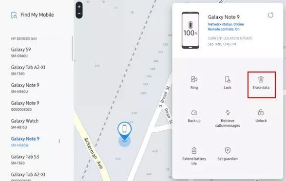 Hard Reset Android Phone with Samsung Find My Mobile