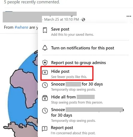 Hide Post