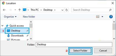 Change Download Location