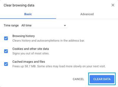 Clear Browsing Data