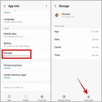 Clear Cache Of Chrome