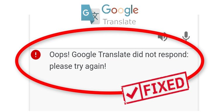Fix Google Translate Did Not Respond