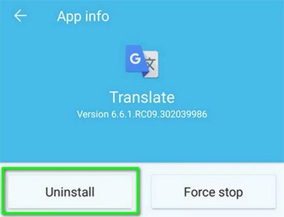 Re-Install Google Translate