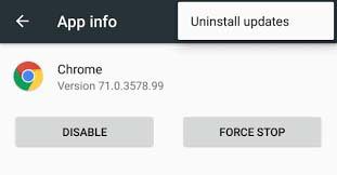 Uninstall Gmail updates