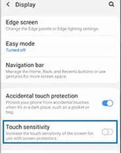 Enable Touch Sensitivity feature to increase touch sensitivity