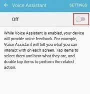 Turn off Voice Assistant feature on Samsung