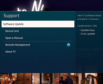 Update Samsung TV Software