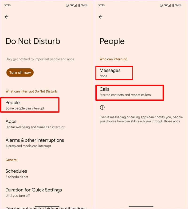 Allow Contacts In Do Not Disturb Mode