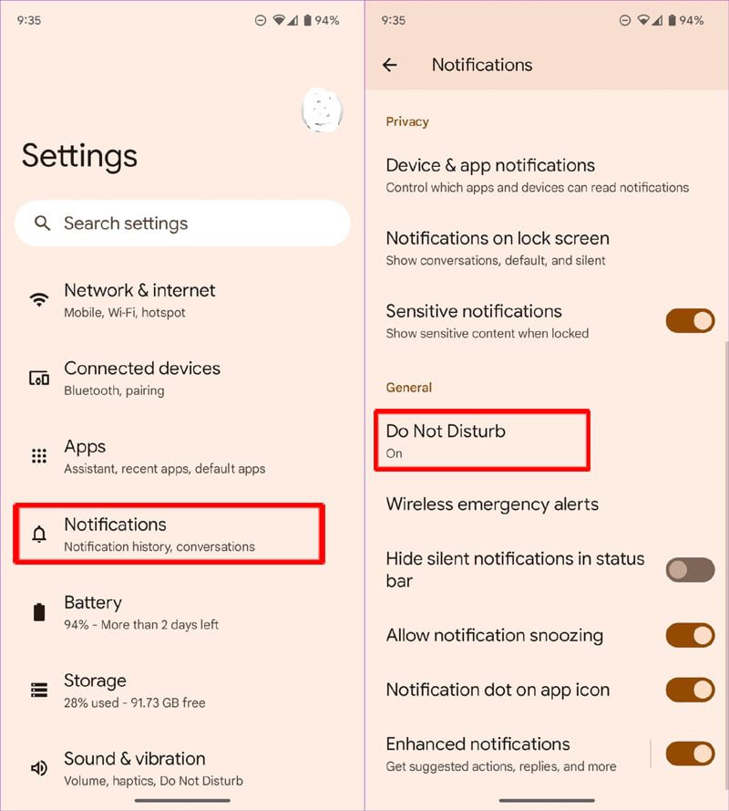 Check Do Not Disturb Schedule