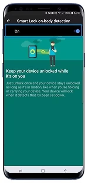 Enable Smart Lock On Body Detection