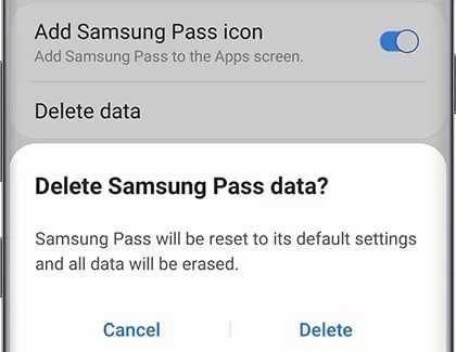Turn off and Turn on Samsung Pass