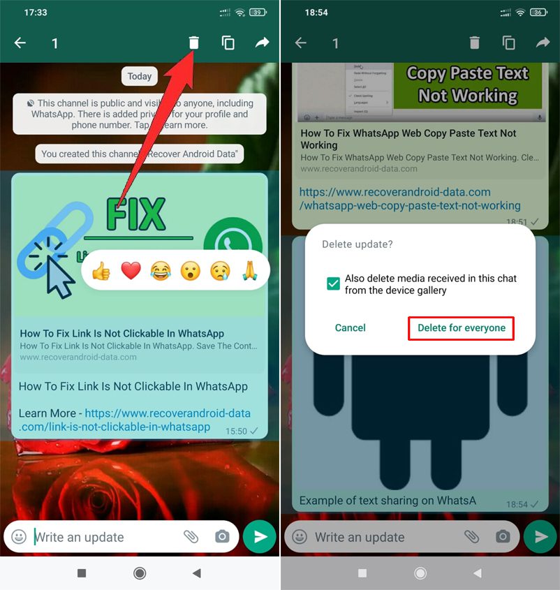How To Delete an Update From WhatsApp Channel