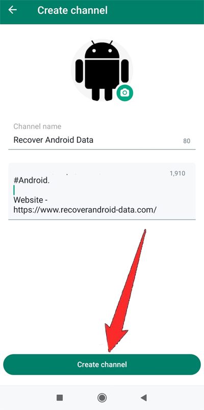 Step 3 - How to create channel on WhatsApp