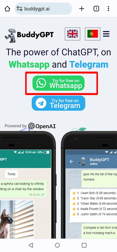 Try BuddyGPT For WhatsApp For Free