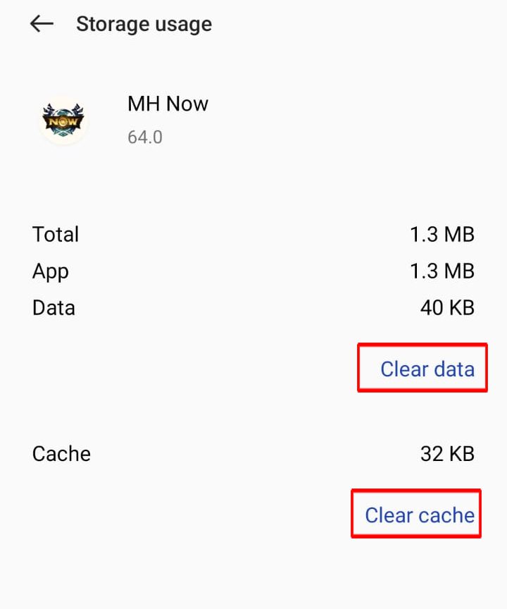 Clear Cache and Clear Data of Monster Hunter Now