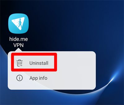 Uninstall VPN To Remove Key Icon on Samsung Phones