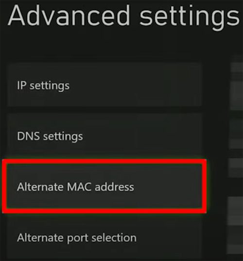 Alternate Mac Address