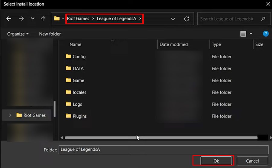 Open League of Legends Renamed Folder