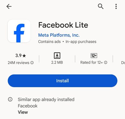 Try Facebook Lite