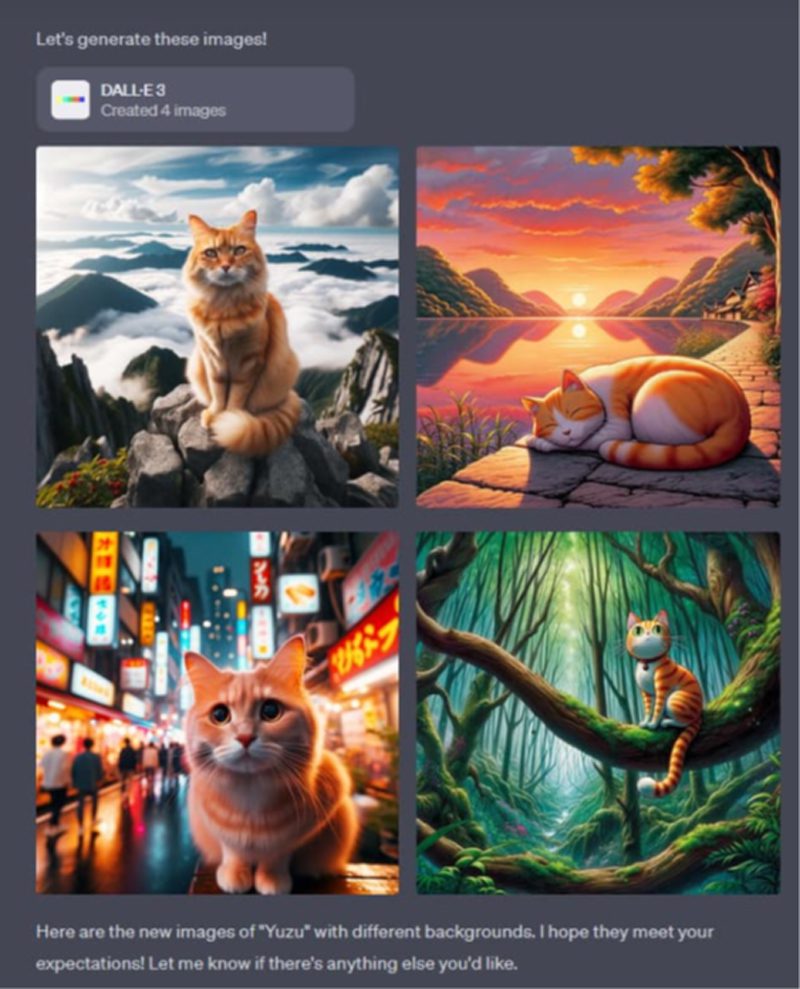 Yuzu with different backgrounds AI Images using ChatGPT