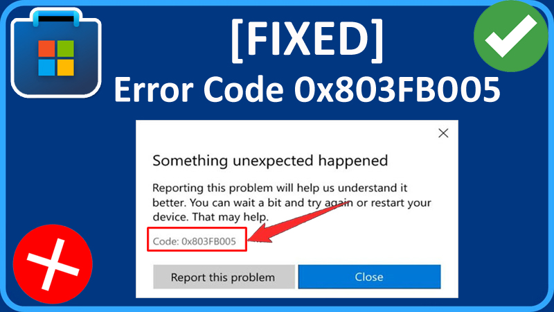 How To Fix Microsoft Store Error Code 0x803FB005 on PC