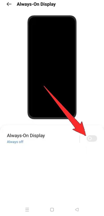 Turn OFF Always-On display on Realme C17