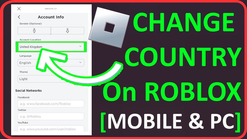 How To Change Country or Location on Roblox