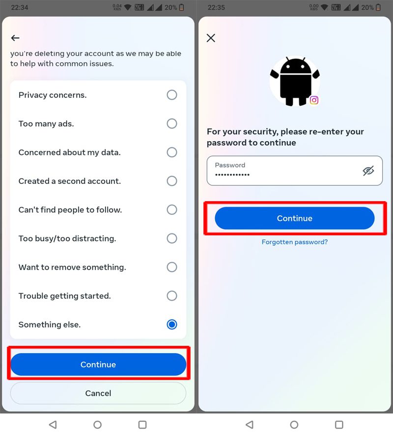 How to delete your Instagram account